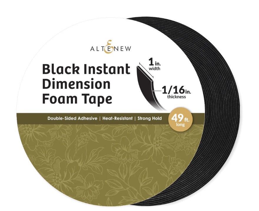 1/2" Black Instant Dimension Foam Tape
