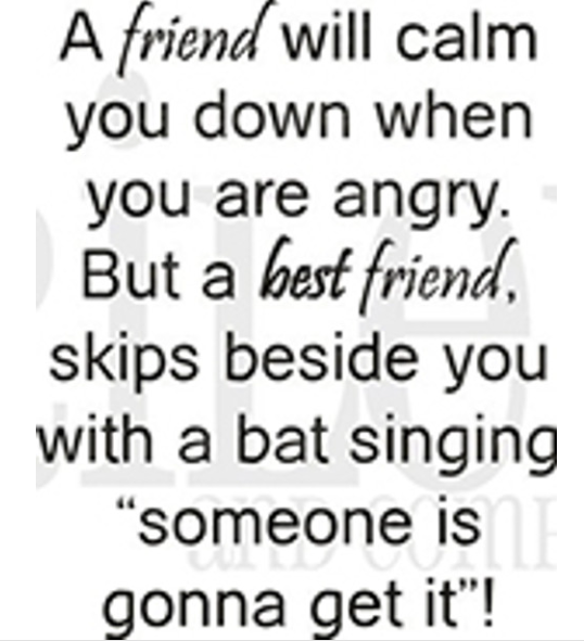 A Friend Will Calm You Down Stamp