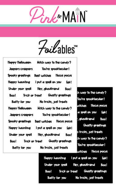 Halloween Sentiments Toner Sheets
