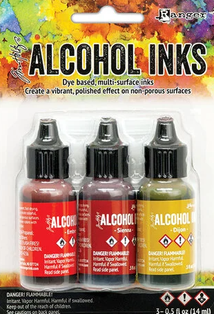 Orange Yellow Spectrum Alcohol Ink Set