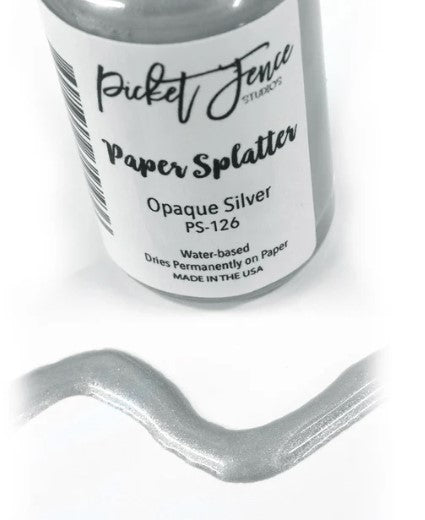 Opaque Silver Paper Splatter