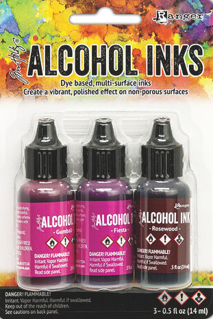 Pink Red Spectrum Alcohol Ink Set