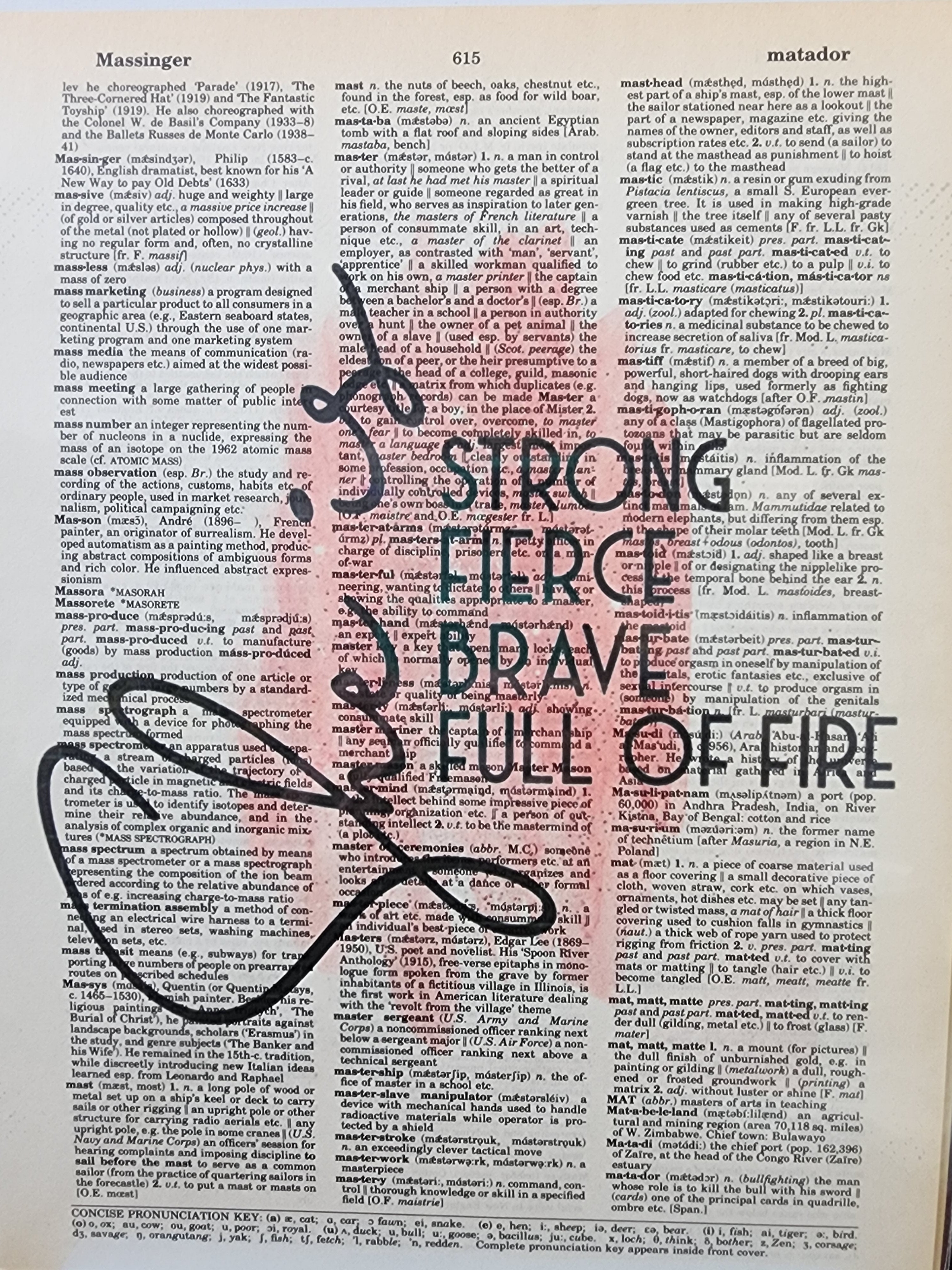 She Is Strong Dictionary Print