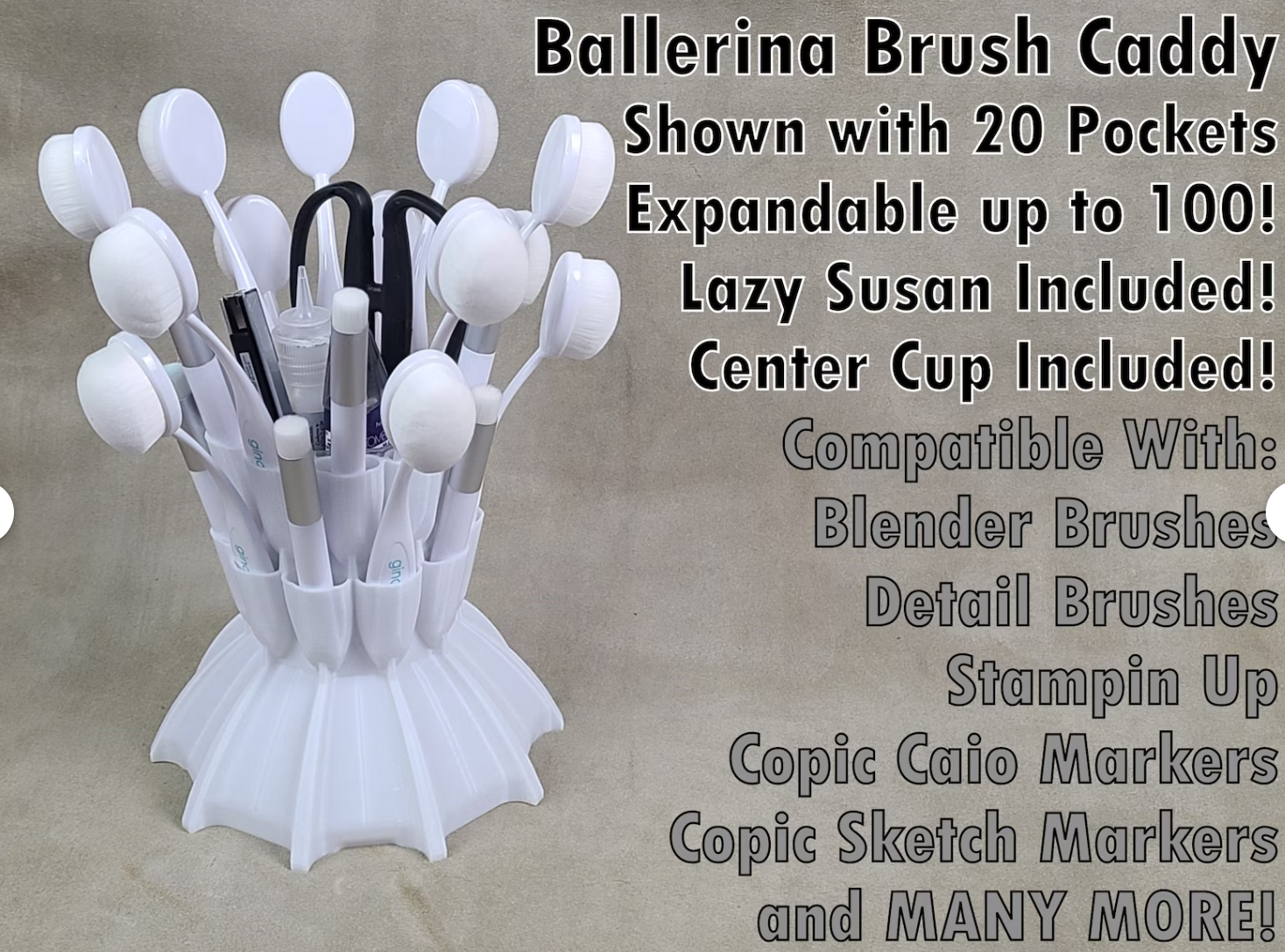 Ballerina Brush Caddy - Purple