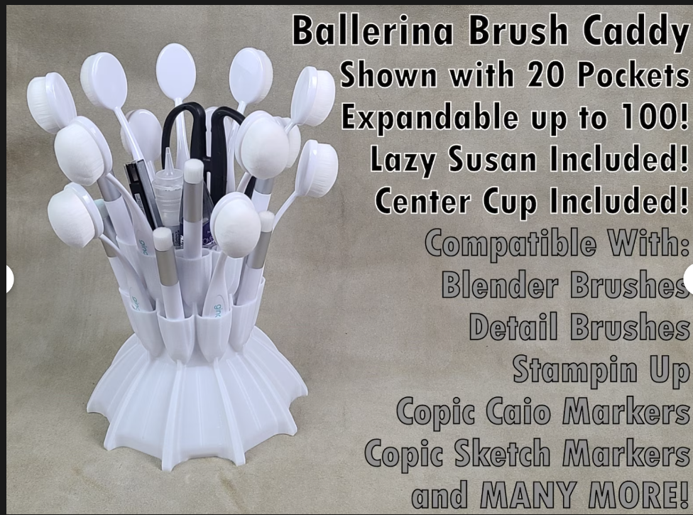 Ballerina Brush Caddy - Clear