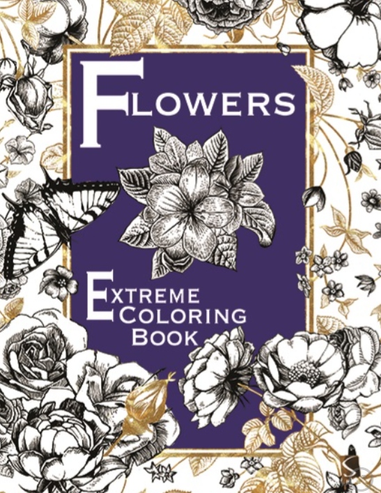 Flowers Extreme Coloring Book
