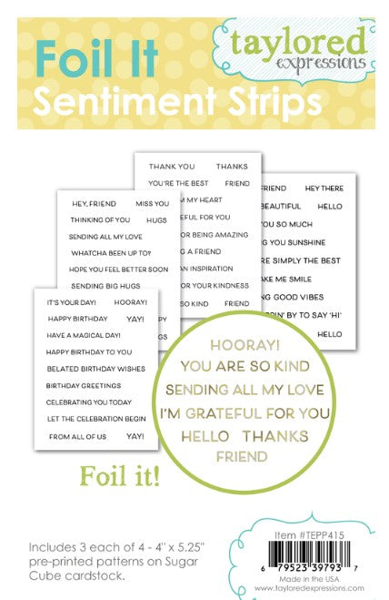 Foil It Sentiment Strips