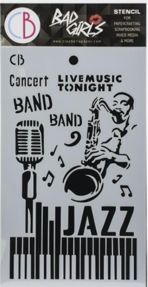 Jazz Stencil 5.75" x 9.5"