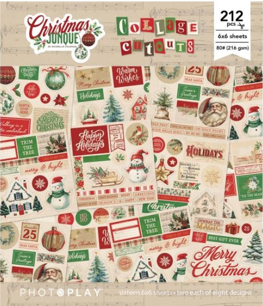 Christmas Junque Collage Cut Outs