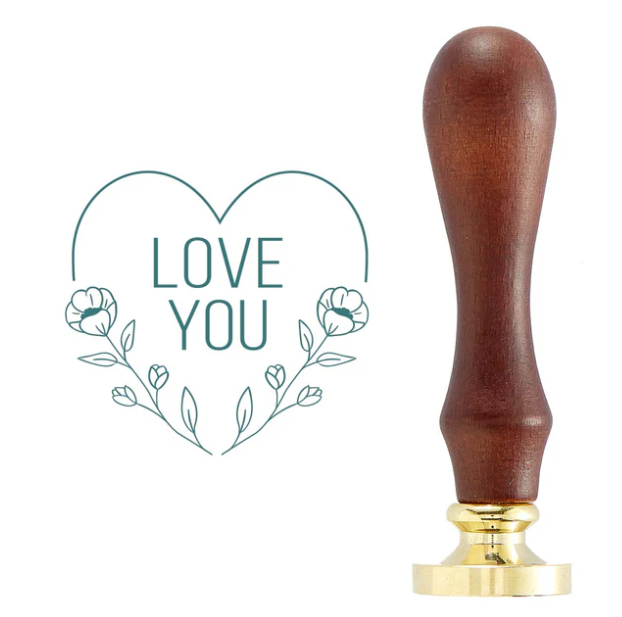 Love You Heart Wax Seal Stamp