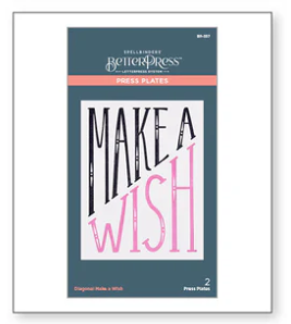 Make a Wish Diagonal Press Plate