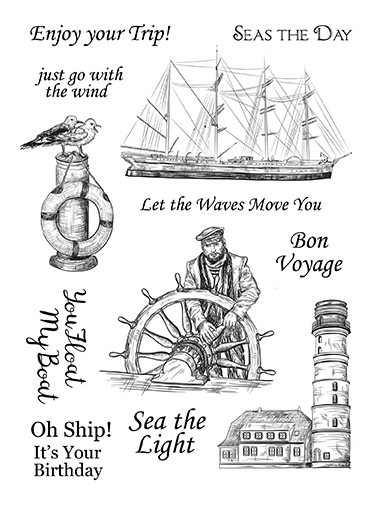 Nautical 2 Stamp Set