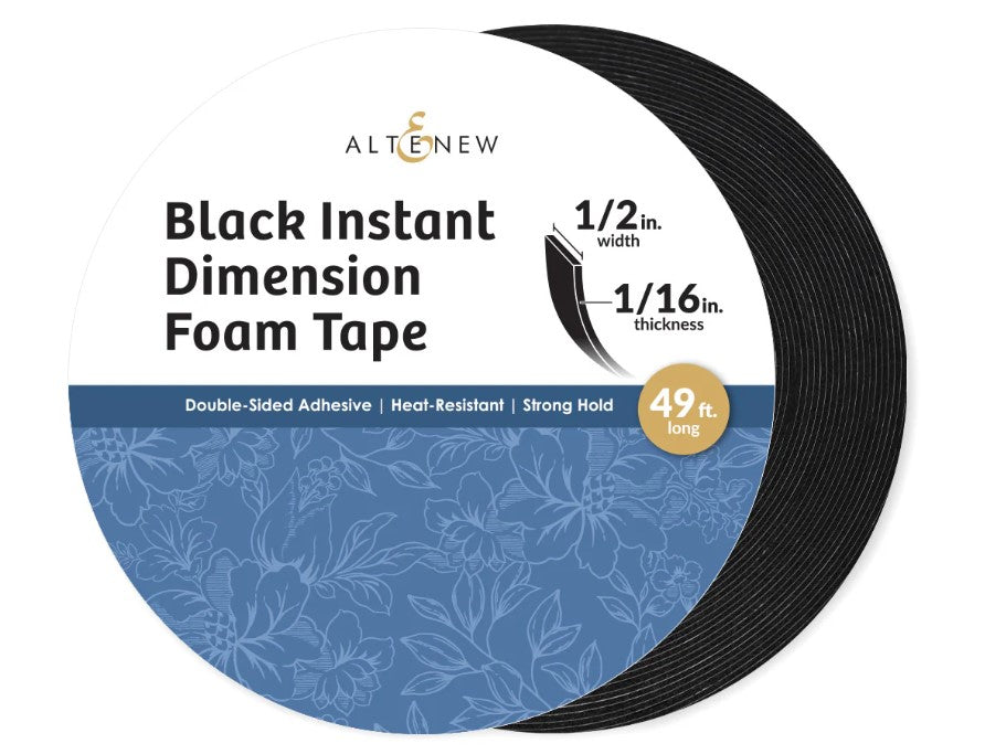1/2" Black Instant Dimension Foam Tape