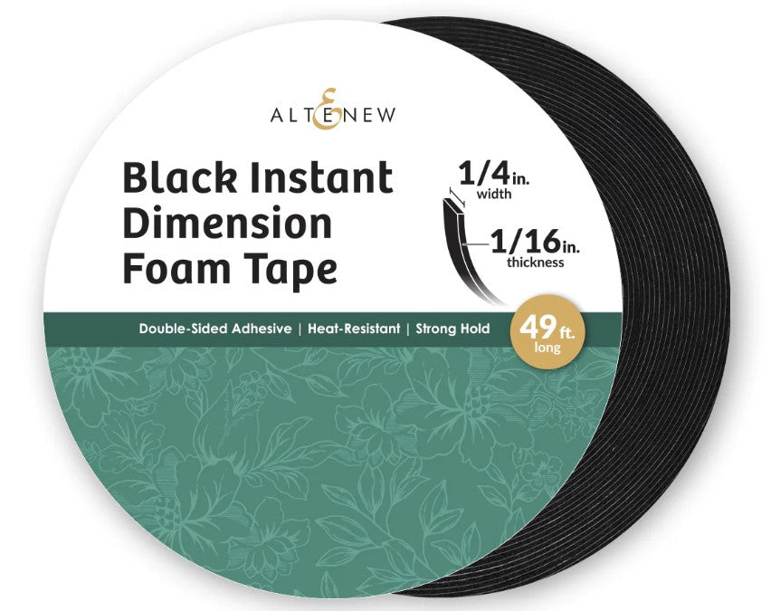 1/4" Black Instant Dimension Foam Tape