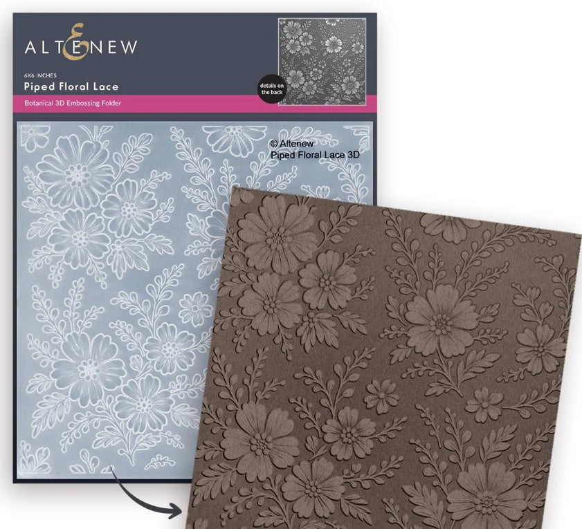 Piped Floral Lace 3D Embossing Folder