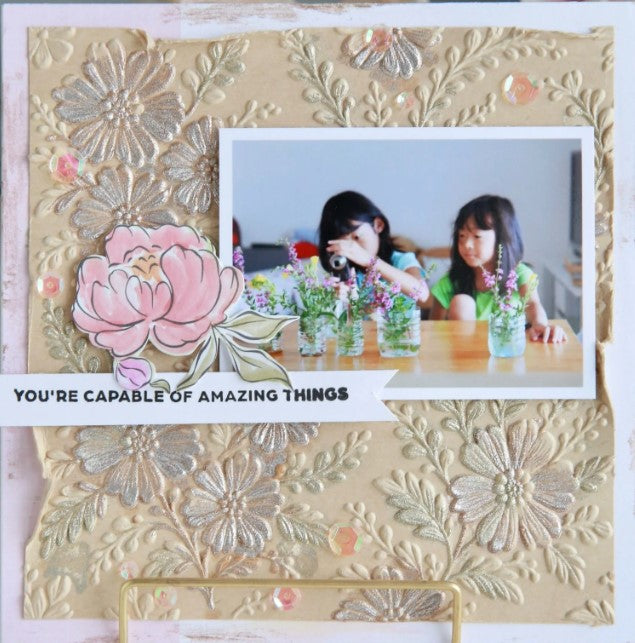 Piped Floral Lace 3D Embossing Folder