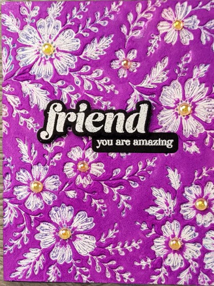 Piped Floral Lace 3D Embossing Folder