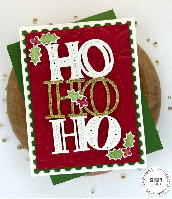 Poinsettia and Pine 3D Embossing Folder