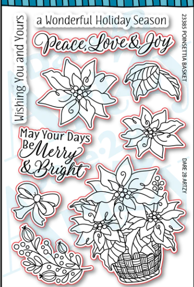 Poinsettia Basket Stamp Set and Die