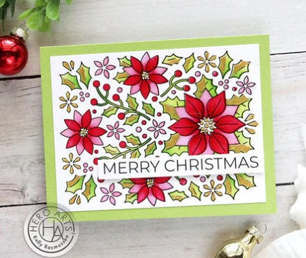 Poinsettia Pattern Stamp Set