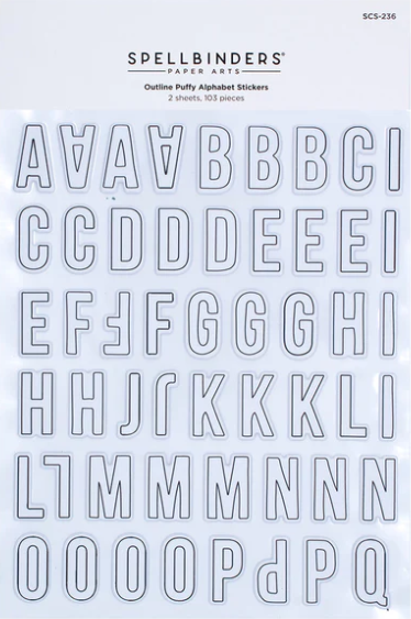 Outline Puffy Alphabet Stickers
