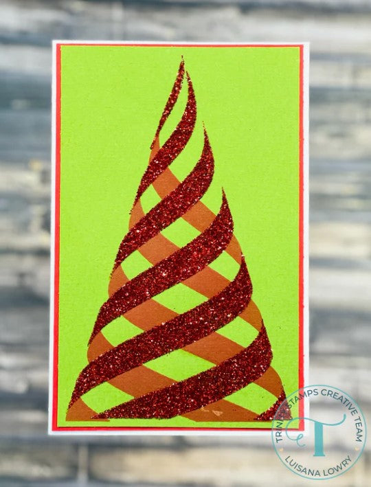 Ribbon Twirl Tree Stencil