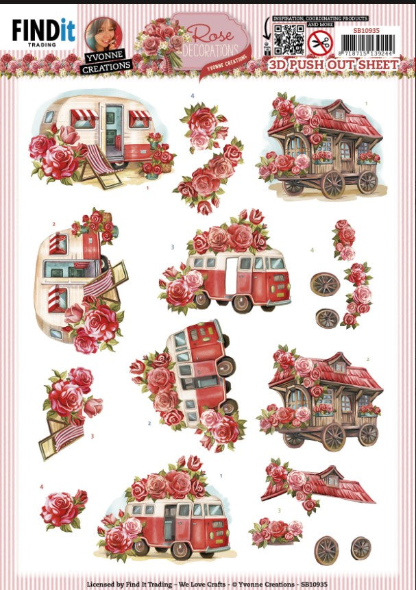 Rose Decorations 3D Embellishments