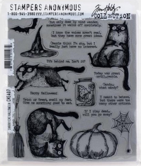 Snarky Cat Halloween Stamp Set