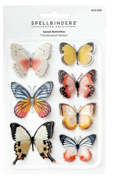 Sunset Butterflies Dimensional Stickers