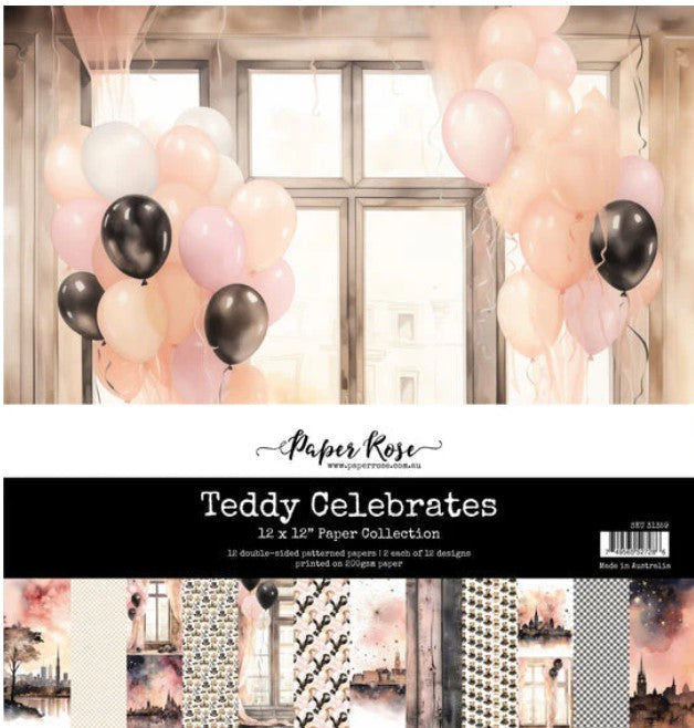 Paper Rose Teddy Celebrates