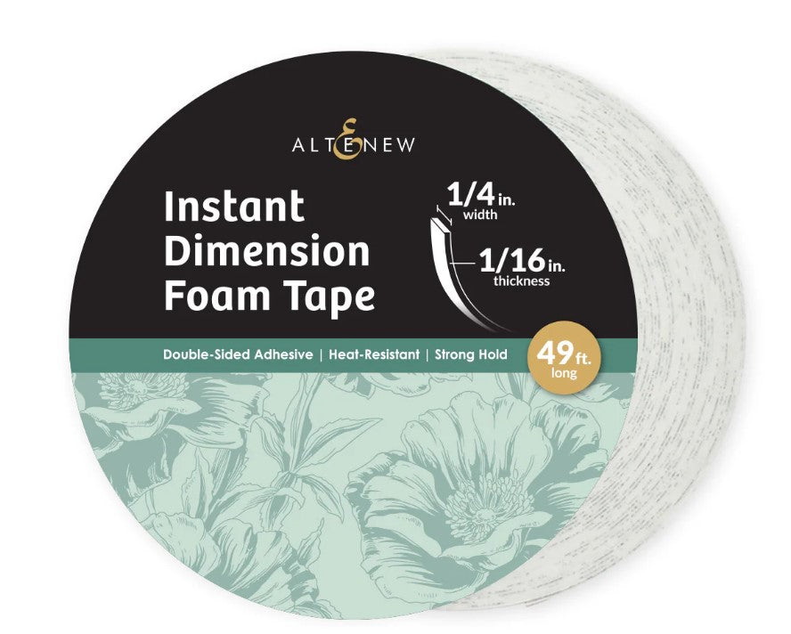 1/4" White Instant Dimension Foam Tape