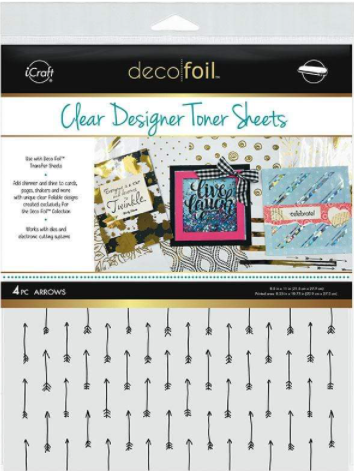 Deco Foil Clear Designer Toner Sheets, Arrows