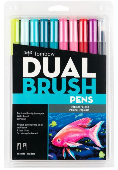 Dual Brush Pens Tropical Palette