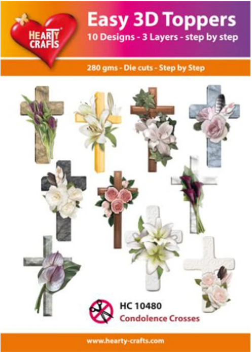 Hearty Crafts Easy 3D Toppers Condolence Crosses