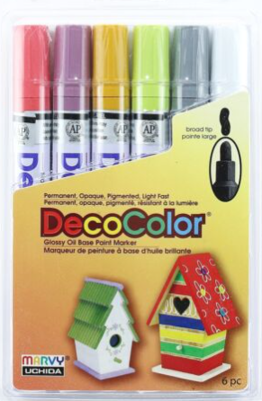 Retro Broad Tip Deco Color Paint Markers