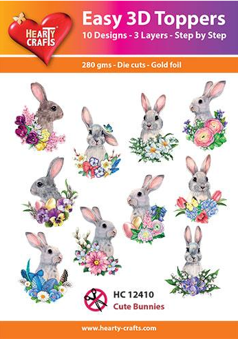 Cute Bunnies 3D Toppers 12410