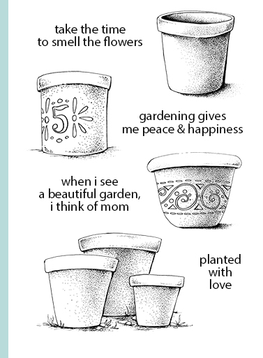 Flower Pots and Verses Stamp Set