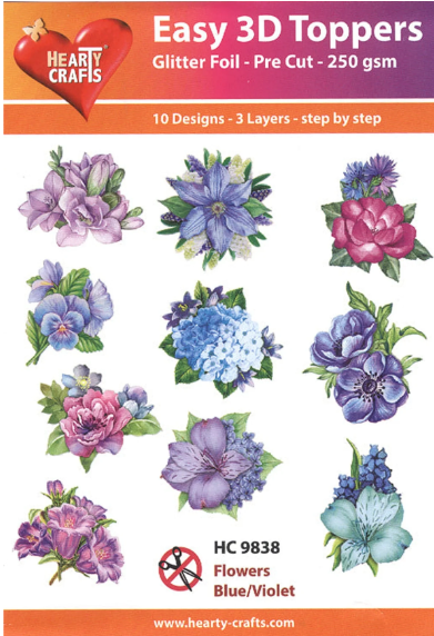 Flowers Blue Violet HC9838 3D Toppers