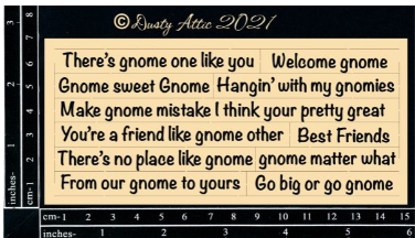 Card Sentiments 3 Gnome
