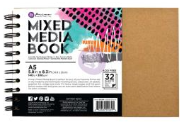 Mixed Media A5 Spiral Bound Kraft Book