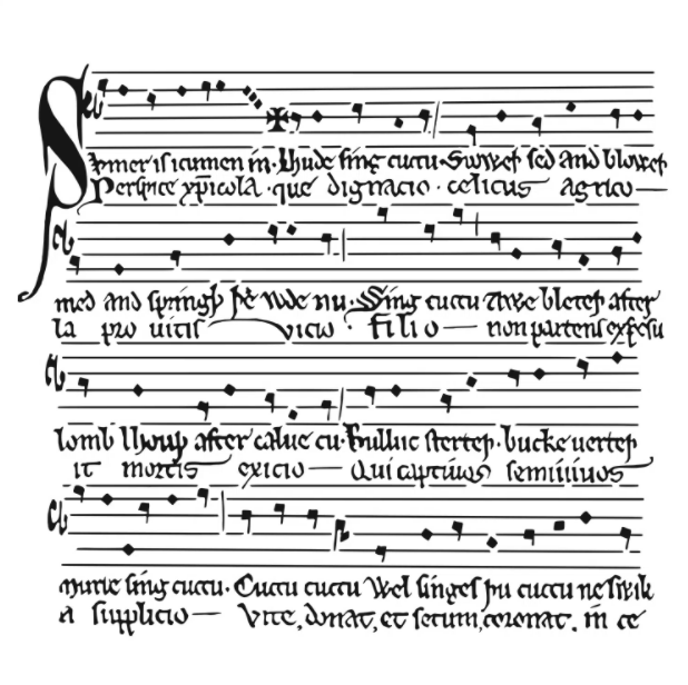 Medieval Music 12 x 12 Stencil