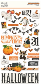 October 31st Simple Vintage Chipboard Stickers