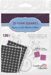 Black 3D Foam Squares - Regular