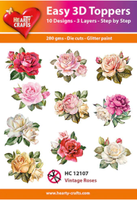 Vintage Roses 3D Toppers